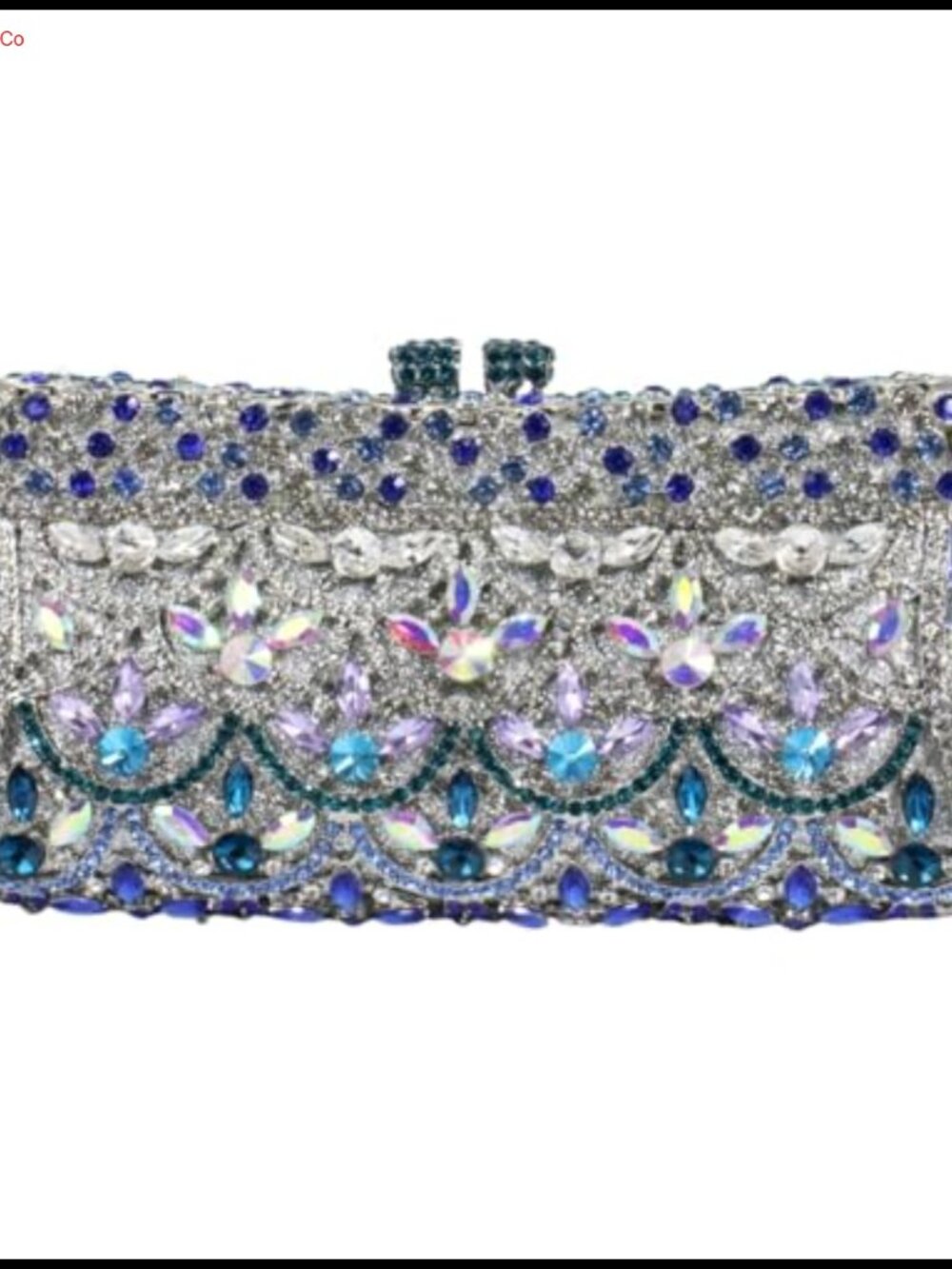 Rhinestone Evening Clutch Faux PU Leather Chain Bag Wedding Prom